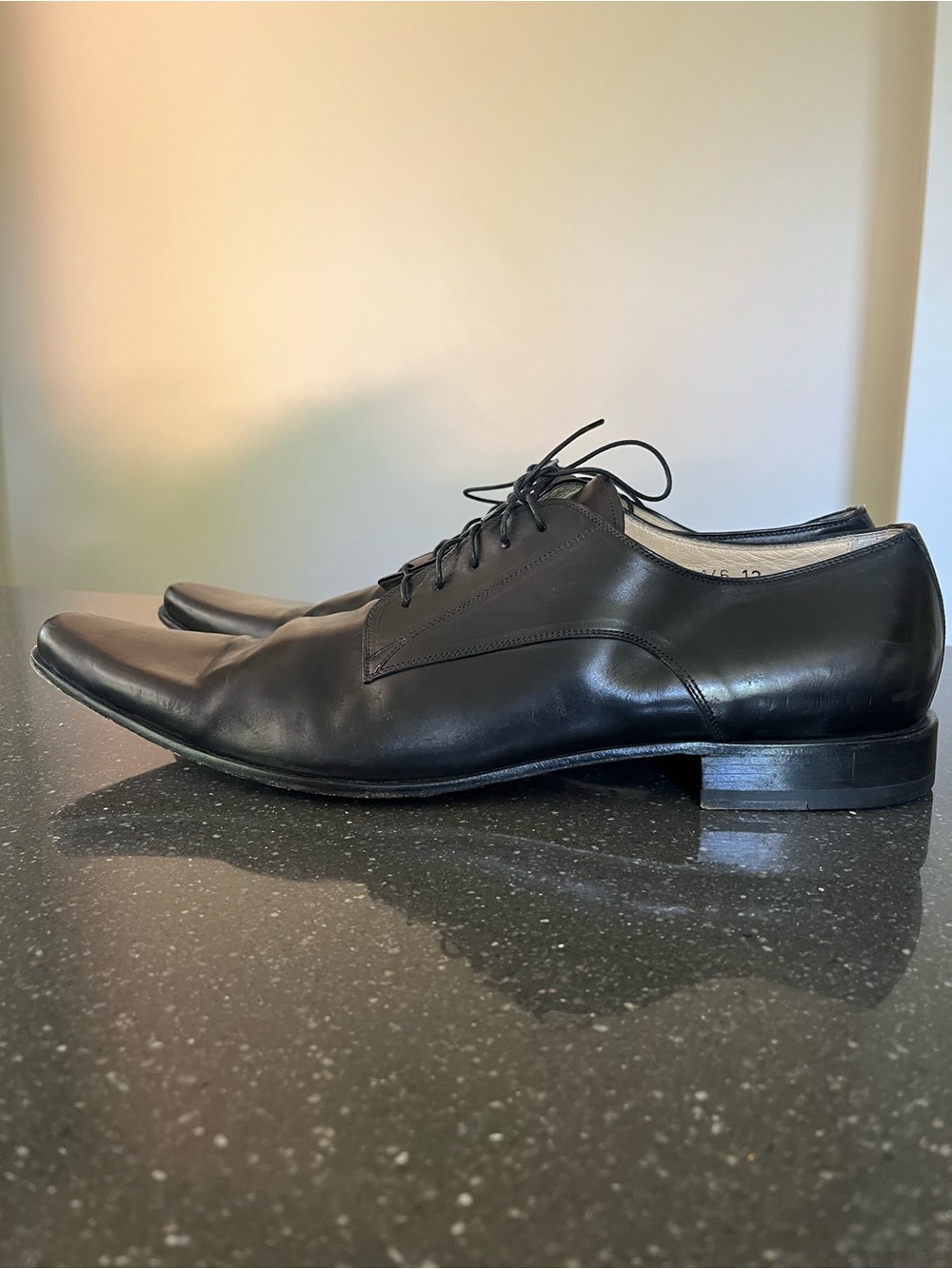 Dolce & Gabbana Sz 12 Men’s Leather Dress Shoes - Point toe Lace-Up Derby Oxford
